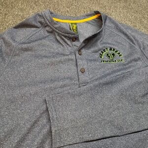 Marsh Wear Mens L Textured Henley Long Sleeve Shirt Heartbreak Trucking LLC L